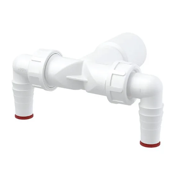 Alcaplast Колено с двумя штуцерами DN40/32 / 17–23 с обратным клапаном P155Z