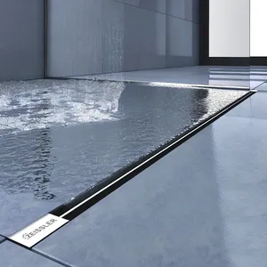 Трап линейный ультратонкая модель с дизайн-вставкой Evolux Slim 800*70