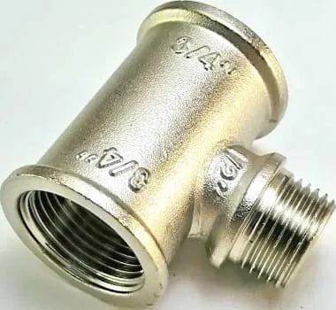 Тройник TIM 20х15х20 г.ш.г. НИКЕЛЬ 60/10