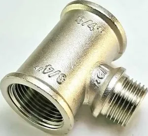 Тройник TIM 20х15х20 г.ш.г. НИКЕЛЬ 60/10