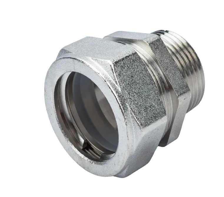 НИКЕЛЬ Муфта для гоф. трубы 20х1" нар. VER-PRO (80/2шт)