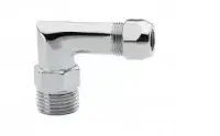 Концевик для подсоединения жесткой трубки . Уголовой 1/2"ш- Ø10 TIM (150/10)