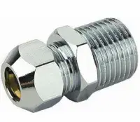 Концевик для подсоединения жесткой трубки . Прямой 1/2"ш- Ø10 TIM (240/10)