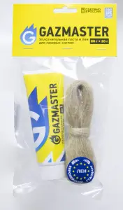 СМГ Комплект (паста уплот. для ГАЗА 80г.+20г. лен) GAZMASTER (25/1шт)