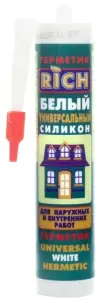 Силиконовый УНИВЕРСАЛЬНЫЙ, БЕЛЫЙ герметик 280ml RiCH (24/1шт)