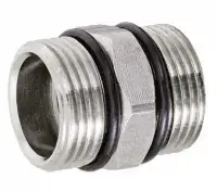 Ниппель с упл. кольцом 3/4" ш * 3/4" ш никель TIM (150/25)