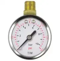 Манометр с выходом вверх 1/4" - 10 бар TIM (60/1)