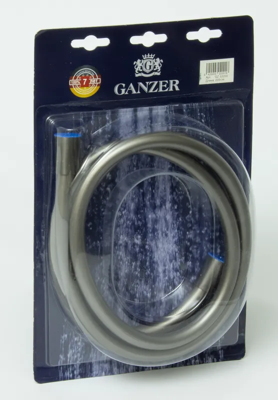 52150 Шланг для душа 150см. (ГРАФИТ) силикон GANZER (50/1шт)