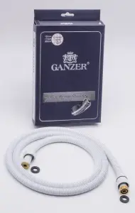 60100-F Шланг для биде 100см. (БЕЛЫЙ) GANZER (50/1шт)
