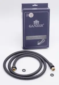 60150-C Шланг для душа 150см. (ЧЕРНЫЙ) GANZER (50/1шт)