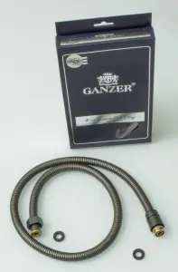 60175-Q Шланг для душа 175см. (ГРАФИТ) GANZER (50/1шт)