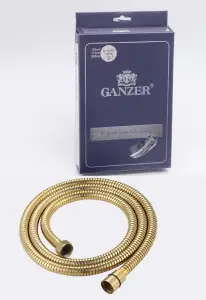 60175-Е Шланг для душа 175см. (ЗОЛОТО) GANZER (50/1шт)