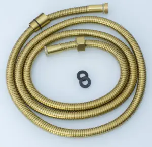 Шланг для душа 150см МЕЛ. ОПЛ. (в кор., 360°,МАТ.ЗОЛОТО) ViEiR (50/1шт)