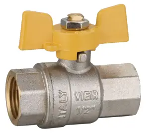 Газовый кран 1" Г/Г (бабочка) ViEiR (48/6шт)