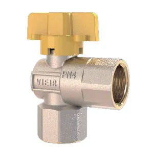 Газовый угловой кран 1/2 Г/Г (бабочка) ViEiR (120/15шт)