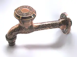 Кран с носиком ретро МЕДНЫЙ (длинный) ViEiR (50/1шт)