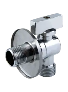 Кран угловой (ХРОМ) 1/2 х 3/8 с цангой GANZER (100/1шт)