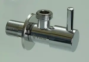 Кран угловой с отр. 1/2 х 1/2 нерж,хром (КРУГ.) ViEiR (100/1шт)