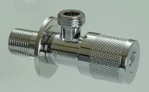 Кран угловой с отр. 1/2 х 1/2 нерж,хром (КРУГ.) ViEiR (100/1шт).