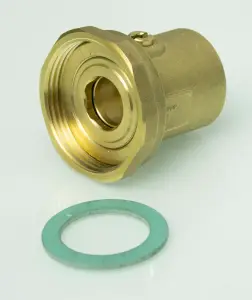 Соединение с нак. гайкой и с встроен. шар. краном 1"1/2 х 1" ViEiR (80/10/1шт)