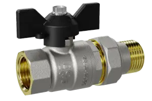 Шаровый кран с американкой 1" бабочка ЛД Pride (6шт)