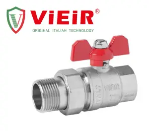 Шаровый кран (НИКЕЛ) С АМЕР. 1/2 (БАБ.) ViEiR (80/10шт)