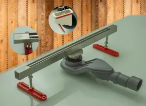 99140-G Трап щелевой 25х400мм (САТИН) GANZER (4/1шт)