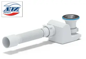 АНИ Е615 Сифон для поддона плоский (БРИГ) 1 1/2"*40/50 (30шт)