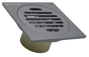 Трап прямой 10 х 10 (ГРАФИТ) GANZER (60/1шт)