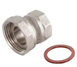 НИКЕЛЬ Полусгон с НАК. гайкой 3/4 х 1/2 Г. ViEiR (300/15шт)