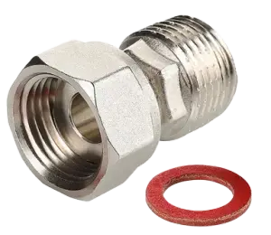 НИКЕЛЬ Полусгон с НАК. гайкой 3/4 х 3/4 ш. ViEiR (200/10шт)