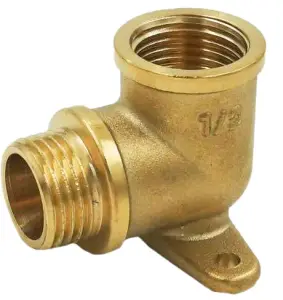 Уголок латун 1/2г. х 1/2ш. С КРЕПЛЕНИЕМ ViEiR (150/10шт)