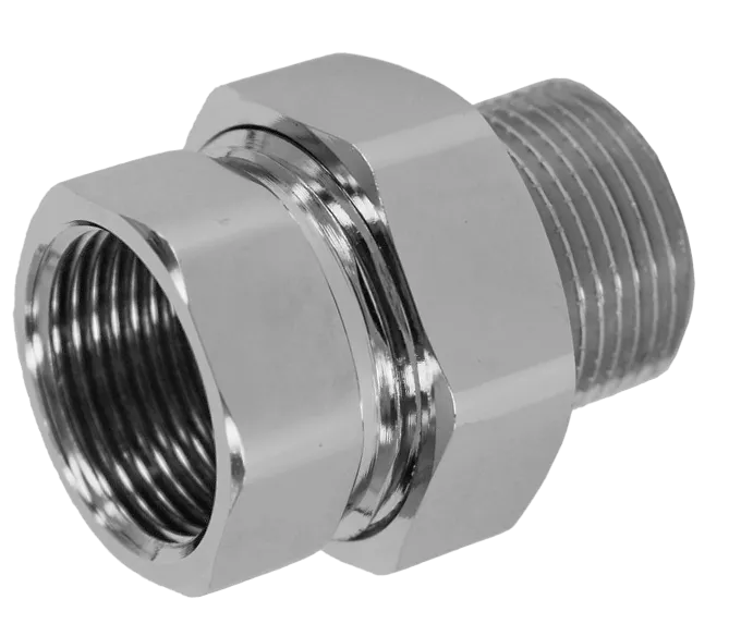 ХРОМ Американка прямая 1"г х 1"ш ViEiR (50/5шт)