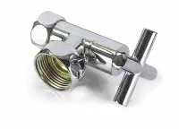 Кран для угл. соед. 1"г × 3/4" г (крестовой), хром TIM (20/1)