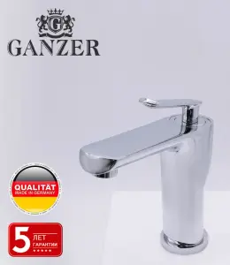 20011 Смеситель для умывальника "GANZER" (10/1шт) Л/К
