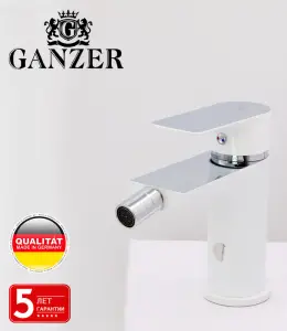 21051-F Смеситель для биде (бел.+хром) "GANZER" (10/1шт) Л/К