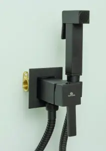 72101-C Set Смеситель встраива. для биде КВАДРАТ (ЧЕРНЫЙ) GANZER (10/1шт)