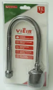 Излив гибкий для кухонного смесителя (ГРАФИТ) ViEiR (20/1шт)
