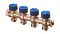 Распределительный коллектор 3/4"*3/4" с функцией отключения на 4 отвода (ZEISSLER) (10/1)