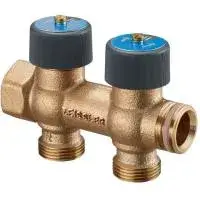 Распределительный коллектор 3/4"*3/4" с функцией отключения на 2 отвода (ZEISSLER) (20/1)