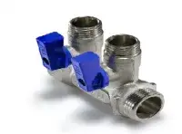 Коллектор с шаровыми кранами 3/4 × 1/2 ш - 2 вых. под конус TIM (14/1)