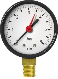 Манометр вертикальный 16 bar (TIM) 1/60