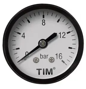 Манометр горизонтальный 16 bar (TIM) 1/60