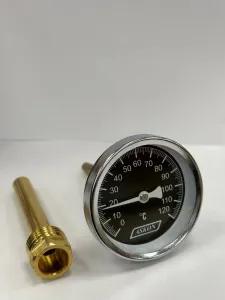 Термометр аксиальный с погружной гильзой 63/80/120 "ASKON" 1/14