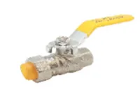 Кран шаровой 1/2г*15труба для газа (длиный рычаг) никель TIM (48/12/1)