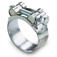 Хомут усиленный 36-39 мм одноболтовый, оцинк. сталь TIM (200/10)