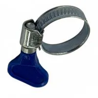 Хомут червячный 3/8" (10-16) из нерж. стали с ручкой для закруч. TIM (600/50)