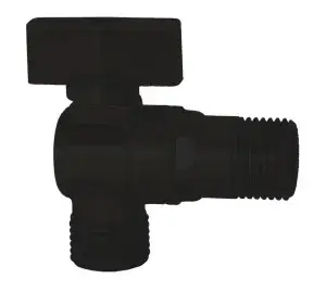 Кран KAISER 1/2"х1/2" угловой черный