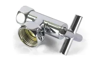Кран угловой для П/С Крест. 1"F x3/4F "TIM"