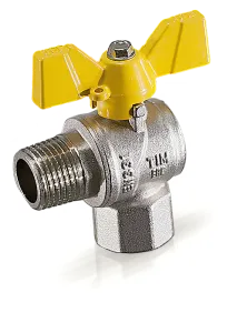Кран шаровой для газа угловой 1/2 г/ш "TIM" 18/72